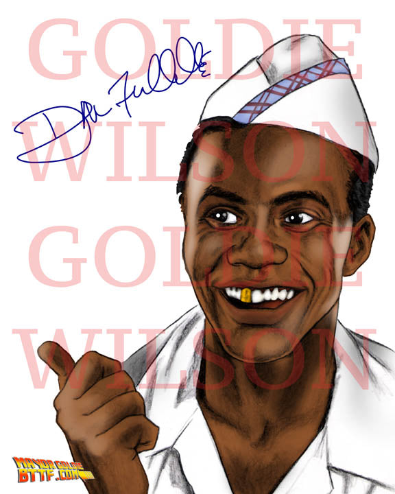 Autographed Goldie Wilson [Drawing in color] 8x10 image 1